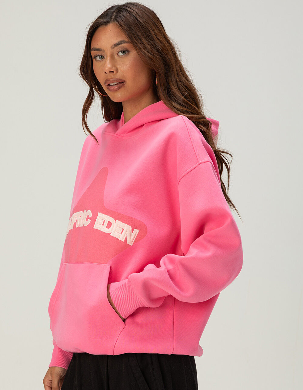 AELFRIC EDEN Colorful Star Womens Oversized Hoodie - PINK | Tillys