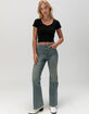 TILLYS V-Neck Rib Womens Tee image number 2