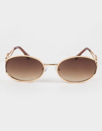 RSQ Oval Metal Sunglasses Alternative Image