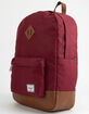 HERSCHEL SUPPLY CO. Heritage Windsor Wine & Tan Backpack image number 2