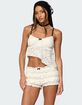 EDIKTED Este Asymmetric Textured Lace Top image number 1