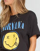 LIVE NATION Nirvana Smiley Face Womens Oversized Tee image number 2