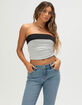 FULL TILT Womens Polka Dot Reversible Tube Top image number 5