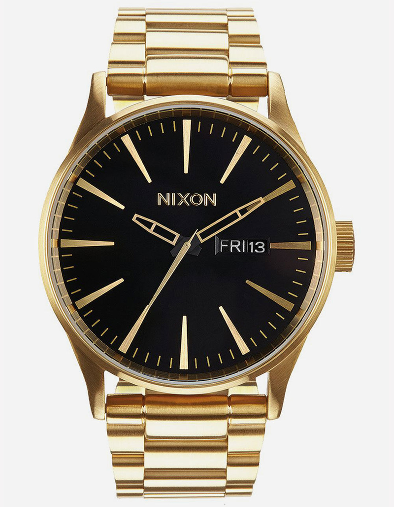 NIXON Sentry SS Black & Gold Watch image number 0