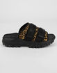 FILA Outdoor Animal Print Womens Black Slide Sandals image number 1
