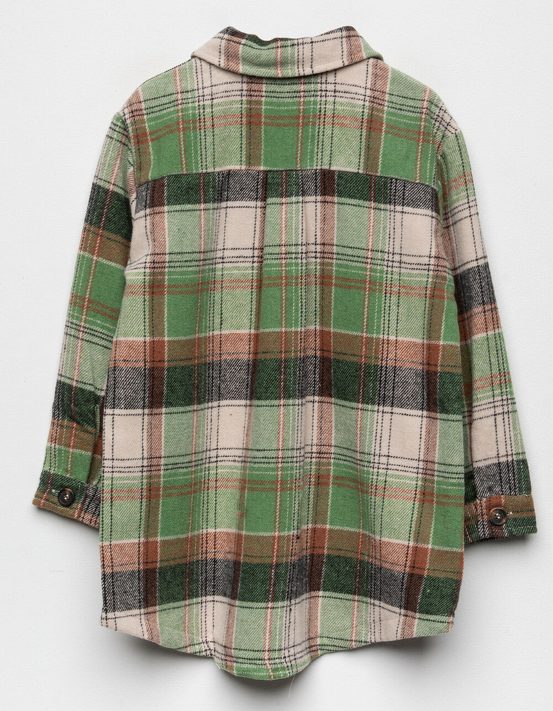 HAYDEN Girls Plaid Shacket image number 1
