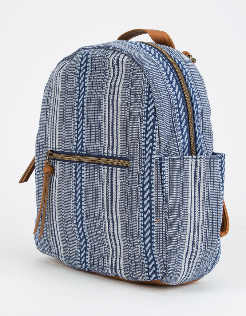 T-SHIRT & JEANS Stripe Blue Mini Backpack image number 1