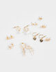FULL TILT 9 Pack Cross/Heart/Pearl Hoop Earrings image number 1