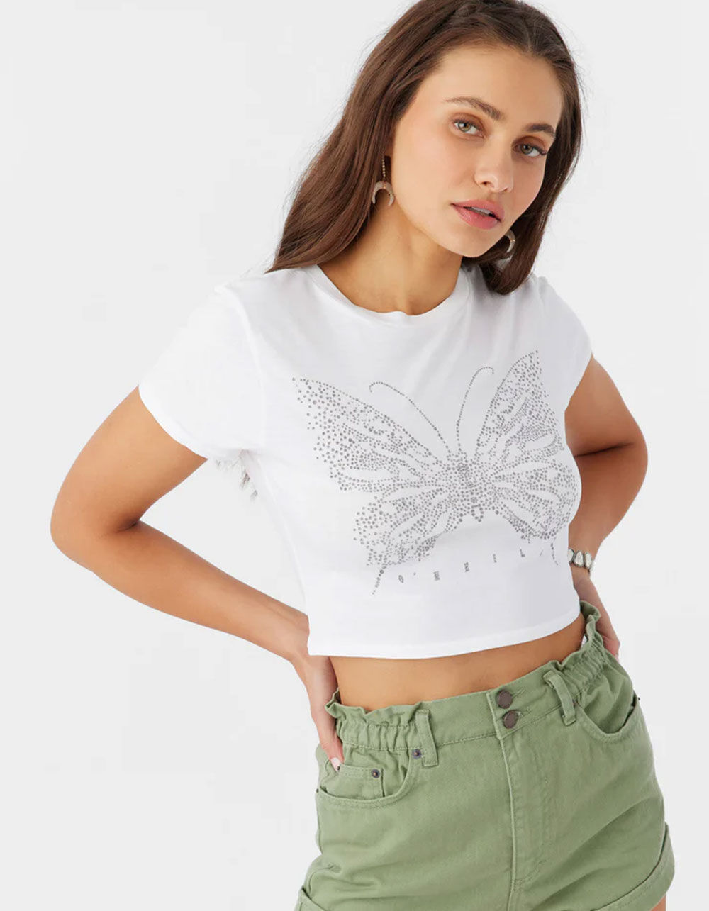 O'NEILL Y2K Butterfly Womens Baby Tee - WHITE | Tillys