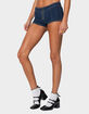 EDIKTED Zipped Up Denim Micro Shorts image number 3