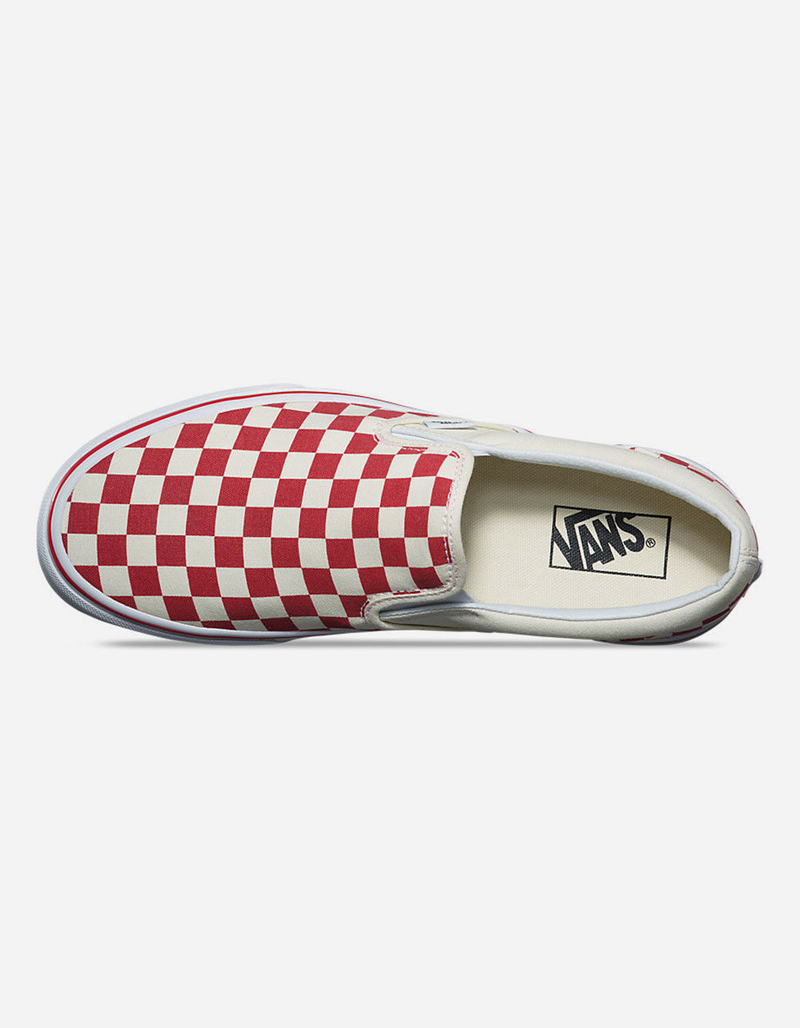 VANS Primary Check Slip-On Red & White Shoes image number 2