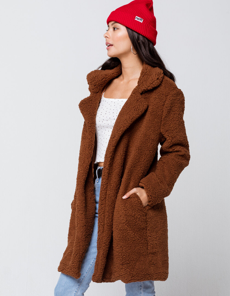 KAII Cozy Teddy Midi Womens Jacket image number 1