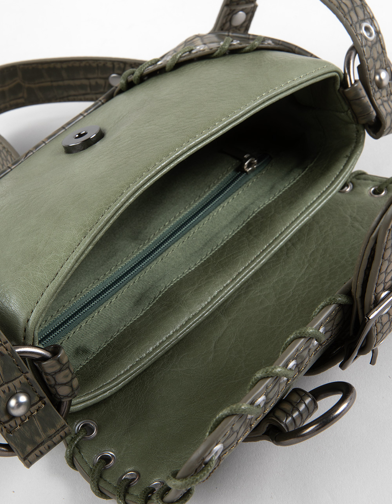 Laced Grommet Shoulder Bag image number 6