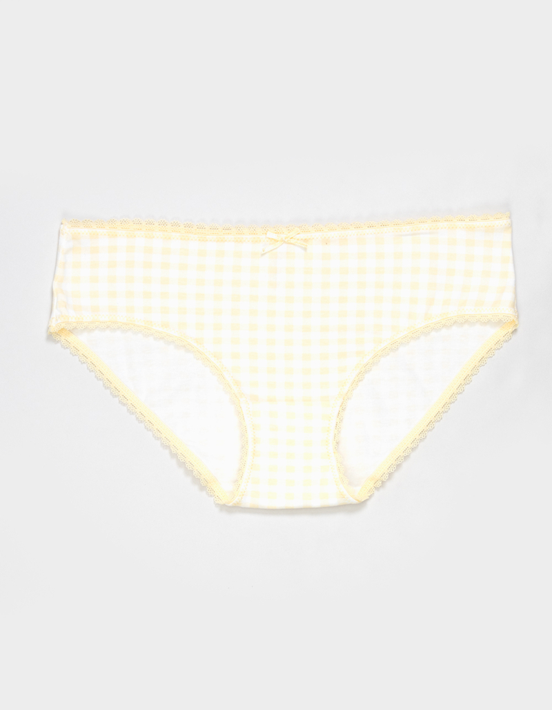 FULL TILT Cotton Bow Lace Trim Hipster Panties image number 0