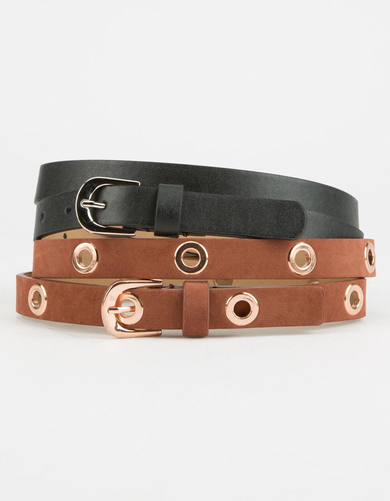 2 Pack Skinny Grommet Belts image number 0