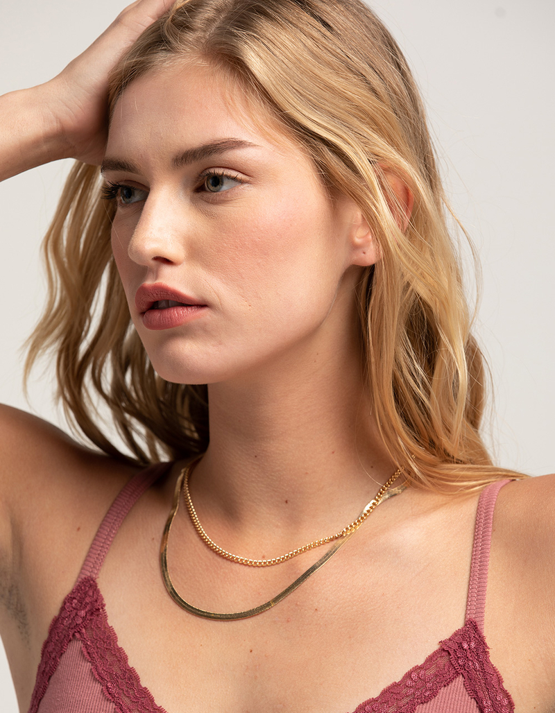 RSQ Layered Chain Necklace image number 3