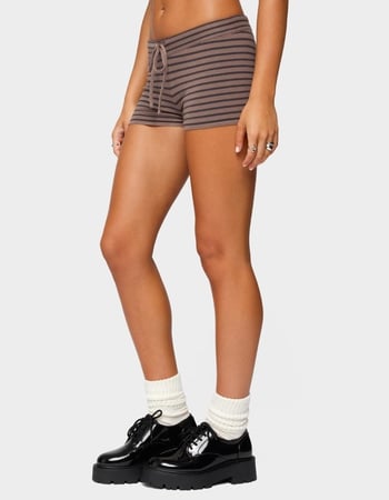 EDIKTED Lillian Striped Knit Shorts Alternative Image
