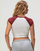 ROXY Flower Chain Womens Raglan Baby Tee image number 4