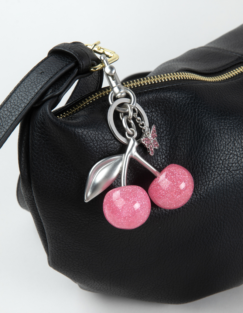 FULL TILT Pink Cherry Butterfly Bag Charm image number 1