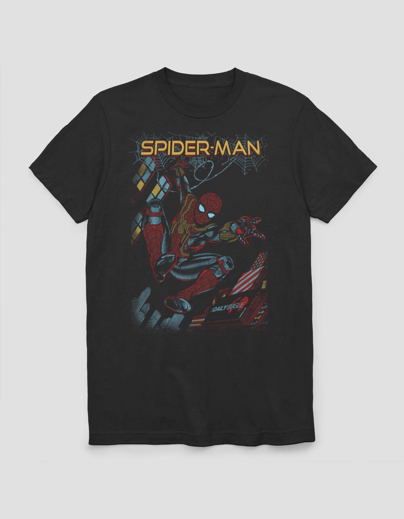 SPIDER-MAN Slinging Cover Unisex Tee image number 0