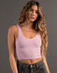 FULL TILT Seamless Lurex V-Neck Womens Rib Tank Top image number 1
