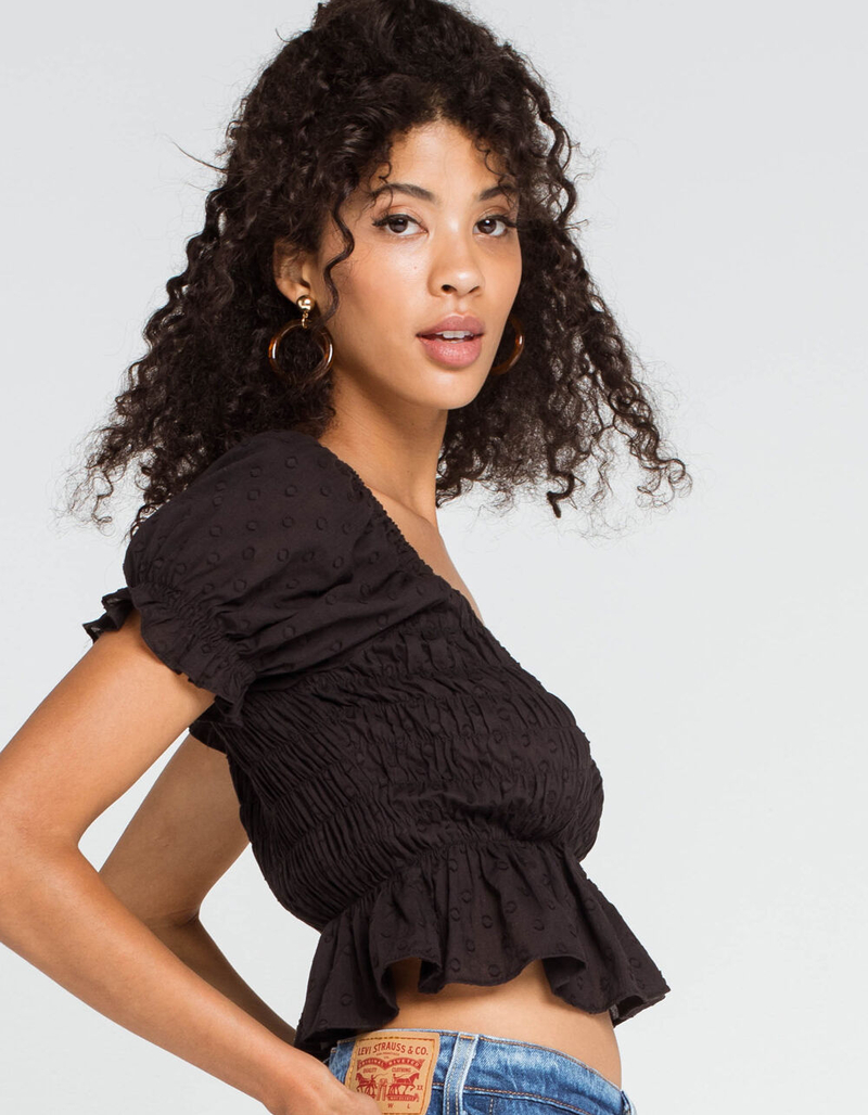 WEST OF MELROSE Let's Smock About It Womens Top image number 1