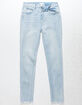 RSQ Cali High Rise Crop Light Wash Girls Skinny Jeans image number 1