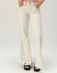 TRUE RELIGION Crochet Mid Rise Flap Womens Flare Jeans image number 4
