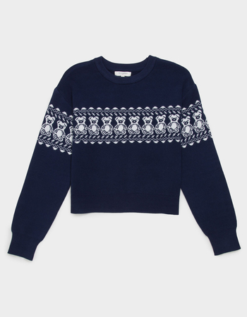 NO COMMENT Girls Bear Sweater Primary Image