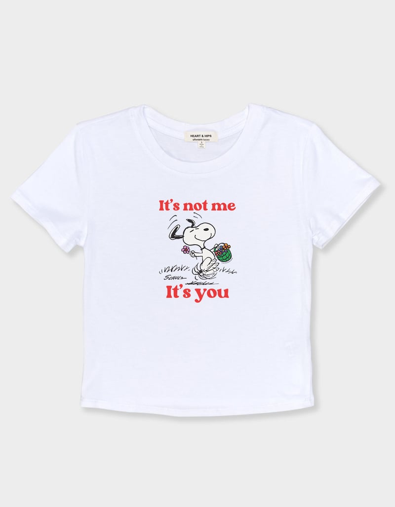 PEANUTS It's You Snoopy Womens Baby Tee image number 1