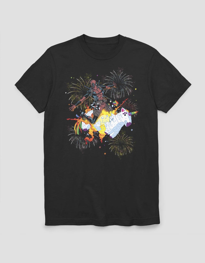DEADPOOL Unicorn Fireworks Tee image number 0