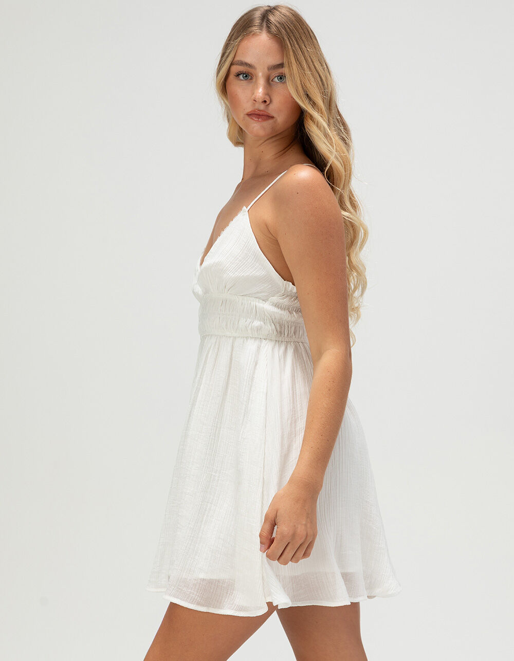 RSQ Womens Texture Slip Dress - WHITE | Tillys