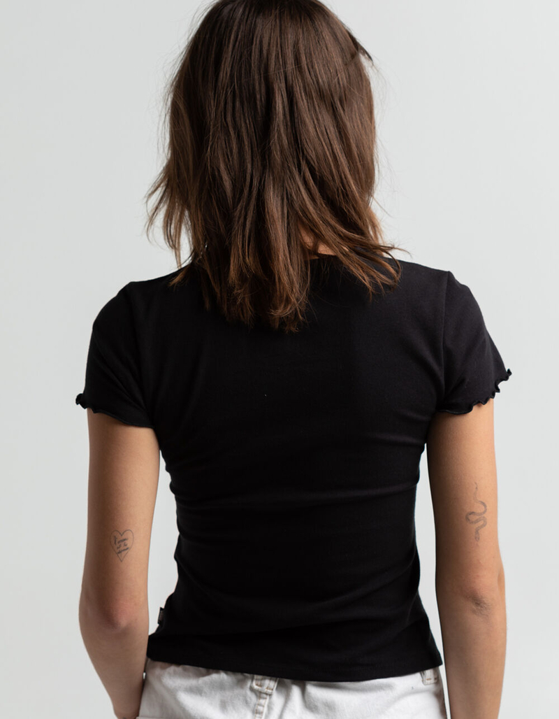 VANS Checker Box Womens Baby Tee BLACK Tillys