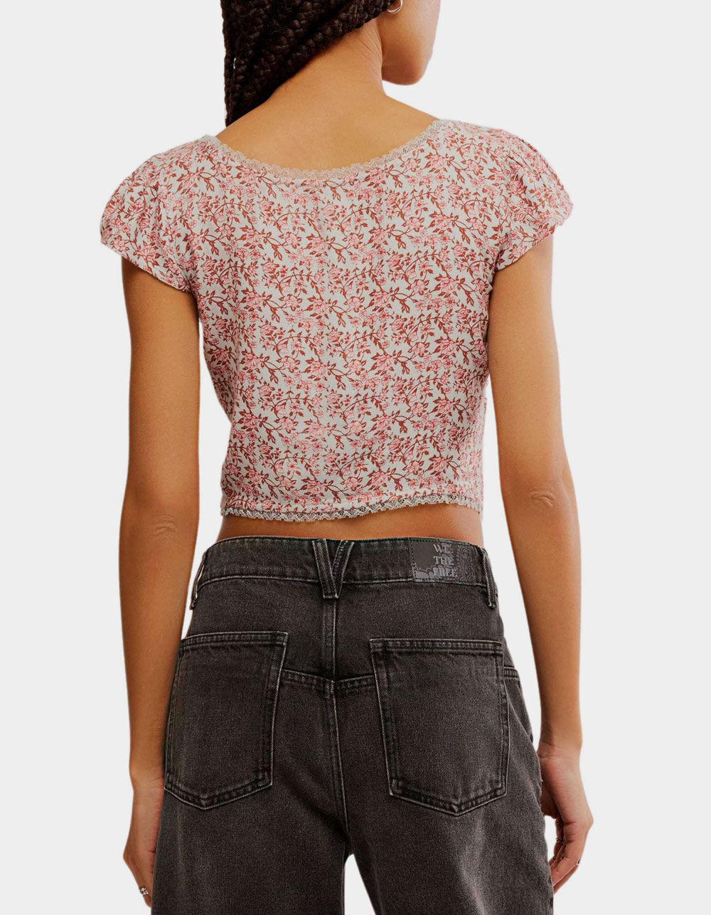 FREE PEOPLE Faye Womens Printed Top - PINK COMBO | Tillys