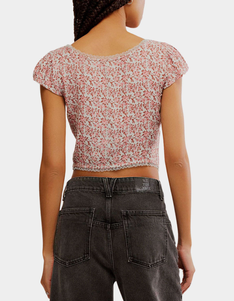 FREE PEOPLE Faye Womens Printed Top image number 3
