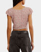 FREE PEOPLE Faye Womens Printed Top image number 4
