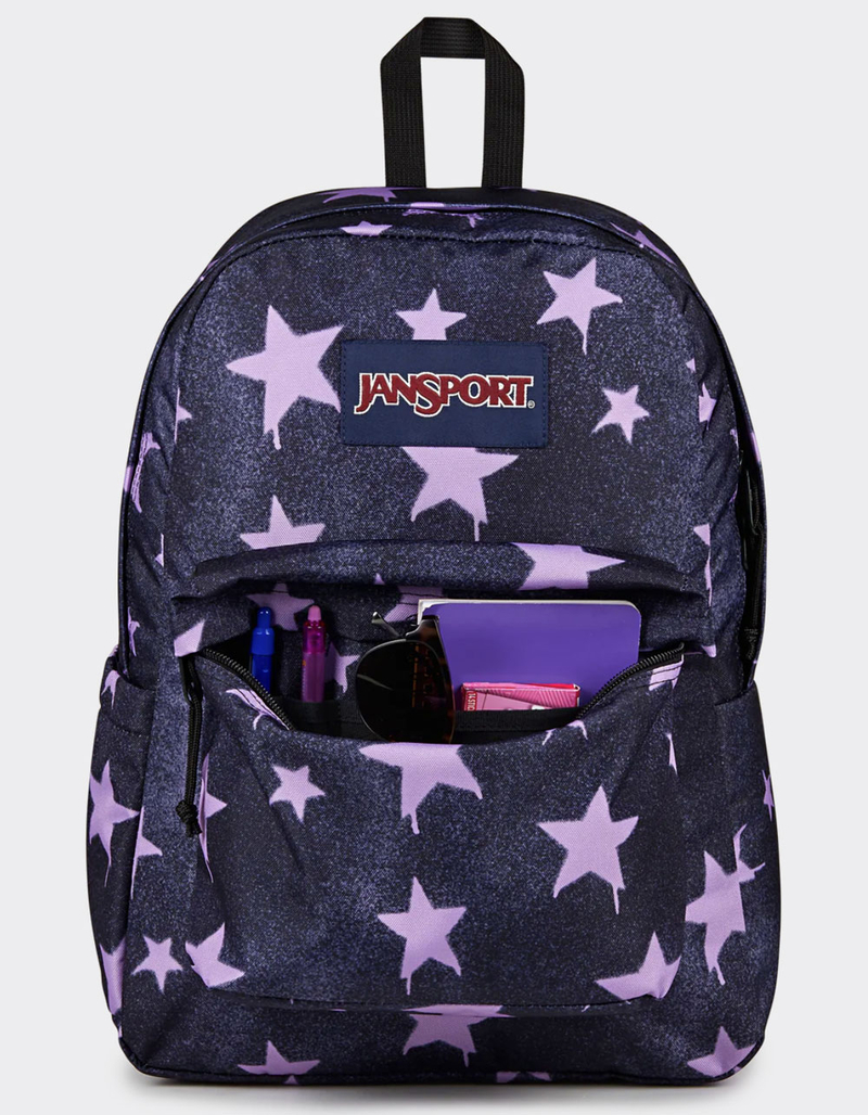 JANSPORT SuperBreak Plus Backpack - SPRAYED STARS PASTEL LILAC - ONE SIZE |  Tillys