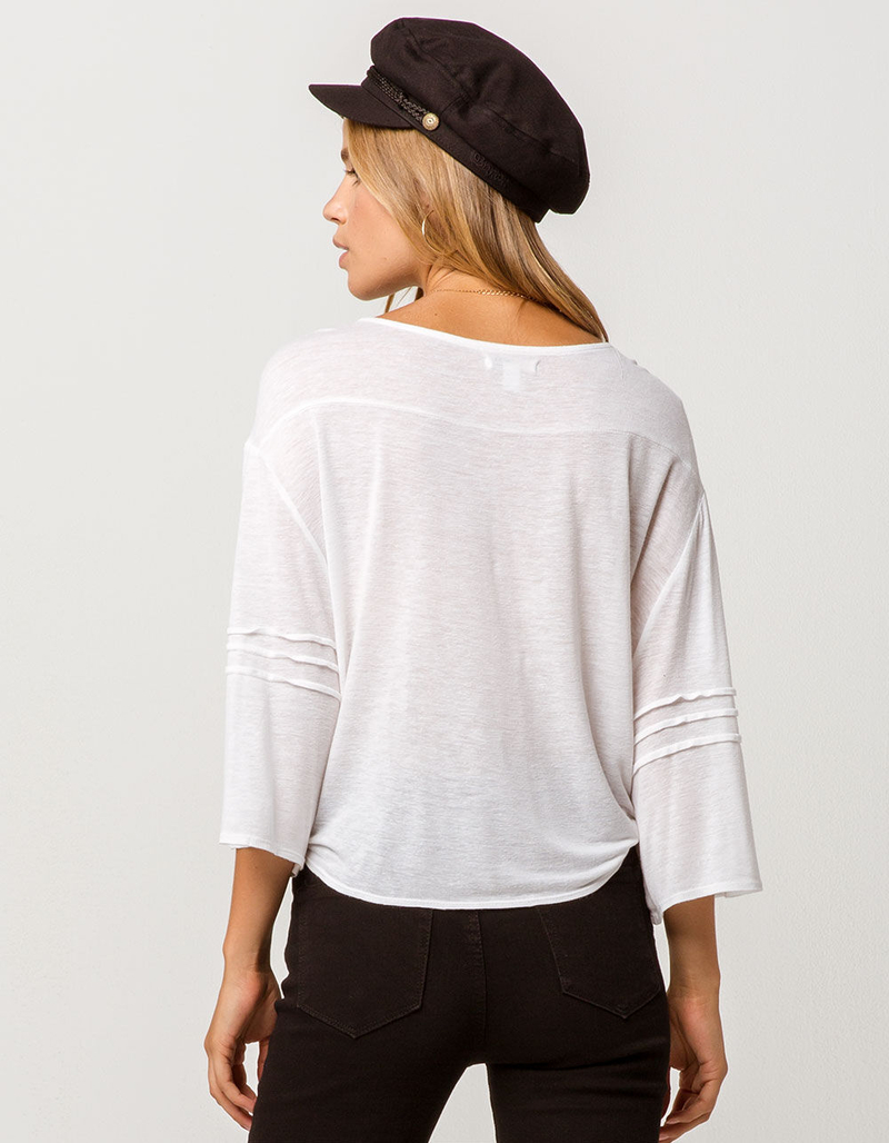 AMUSE SOCIETY Marine Dreams Womens Tie Front Top image number 2