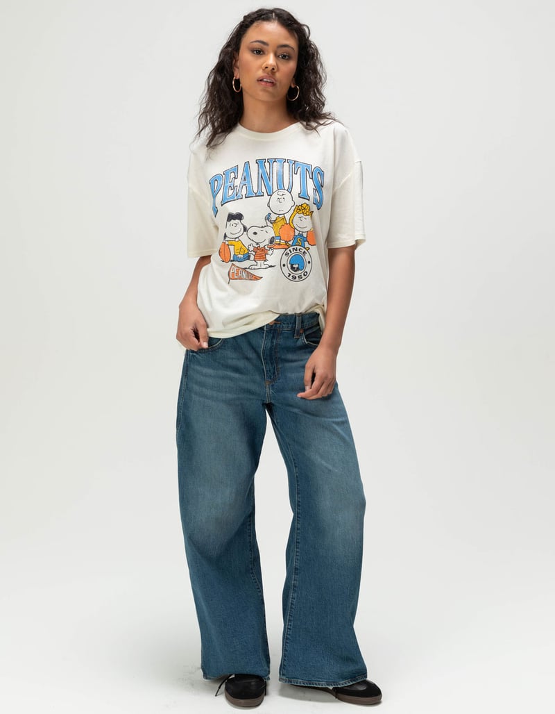 RIPPLE JUNCTION Peanuts Football Womens Boyfriend Tee image number 1