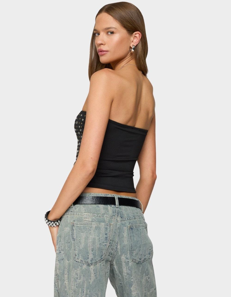 EDIKTED Blanco Studded Grommet Tube Top image number 1