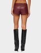 EDIKTED Alba Faux Leather Shorts image number 3