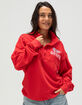 JUNK FOOD Kansas City Chiefs Mock 1/4 Button Up Sweatshirt image number 4