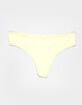 FULL TILT Bow Lace Trim Rib Thong image number 1