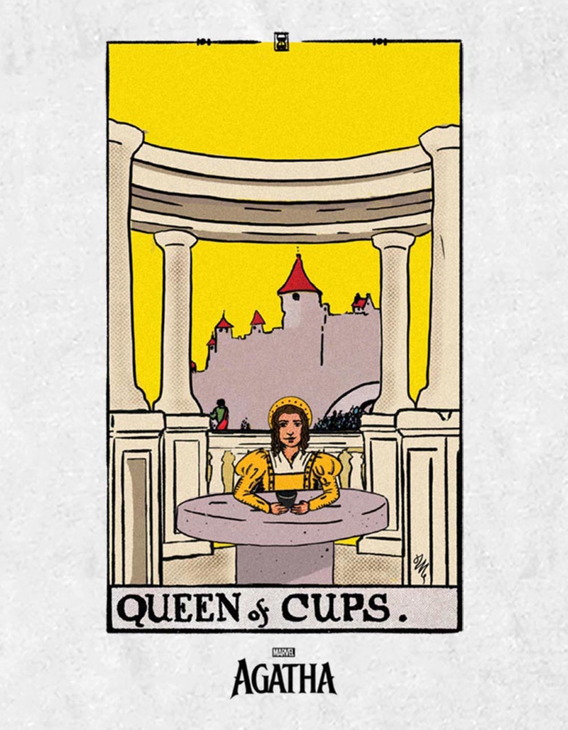 AGATHA ALL ALONG Queen Of Cups Card Unisex Tee image number 1