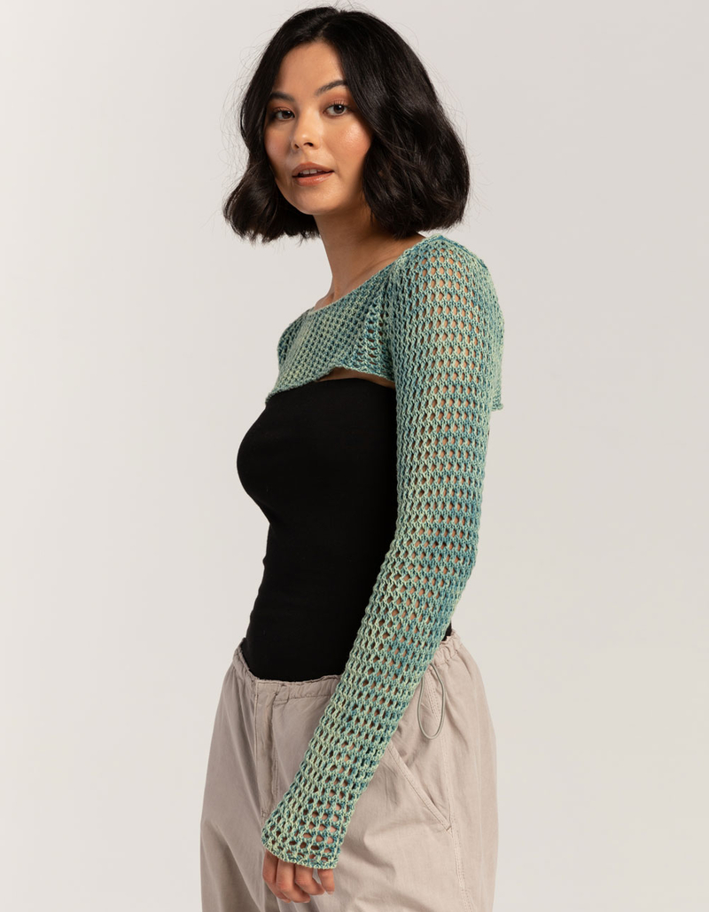 BDG Urban Outfitters Acid Wash Lattice Womens Shrug image number 2