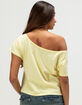 FULL TILT Womens Off The Shoulder Lily Tee image number 4