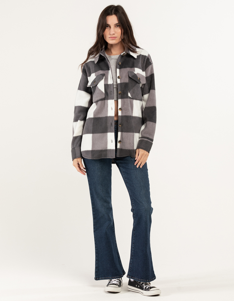 RSQ Buffalo Womens Fleece Shacket image number 3