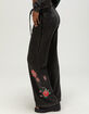 MISS ME Tattoo Womens Rhinestone Bootcut Sweatpants image number 3