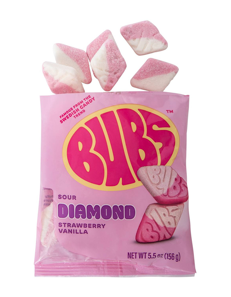 BUBS Sour Diamond Strawberry Vanilla Candy image number 1
