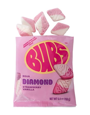 BUBS Sour Diamond Strawberry Vanilla Candy Alternative Image